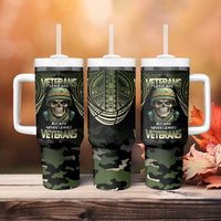 Veterans Day Tumbler With Handle War Never Leaves A Veteran Proud Military