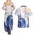 Marshall Islands Manit Day Couples Matching Summer Maxi Dress and Hawaiian Shirt Plumeria and Polynesian Tribal