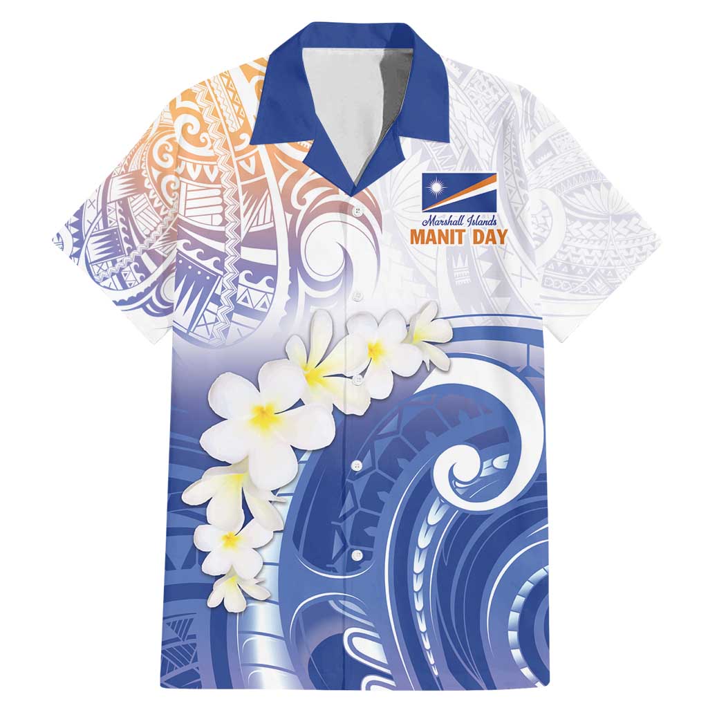 Marshall Islands Manit Day Family Matching Mermaid Dress and Hawaiian Shirt Plumeria and Polynesian Tribal