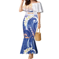 Marshall Islands Manit Day Family Matching Mermaid Dress and Hawaiian Shirt Plumeria and Polynesian Tribal