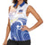 Marshall Islands Manit Day Women Sleeveless Polo Shirt Plumeria and Polynesian Tribal