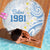 Palau 1981 Tribal Tattoo Beach Blanket with Belau Plumeria Flowers