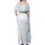 Palau 1981 Tribal Tattoo Family Matching Off Shoulder Maxi Dress and Hawaiian Shirt with Belau Plumeria Flowers