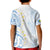 Palau 1981 Tribal Tattoo Kid Polo Shirt with Belau Plumeria Flowers