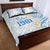 Palau 1981 Tribal Tattoo Quilt Bed Set with Belau Plumeria Flowers