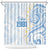 Palau 1981 Tribal Tattoo Shower Curtain with Belau Plumeria Flowers