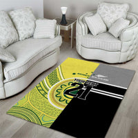 Custom Cricket AUNZ Spirit Area Rug Aussie New Zealand Retro Edition - Polynesian Pride