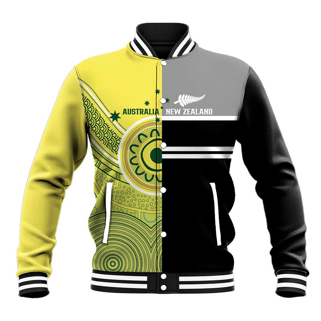Custom Cricket AUNZ Spirit Baseball Jacket Aussie New Zealand Retro Edition - Polynesian Pride