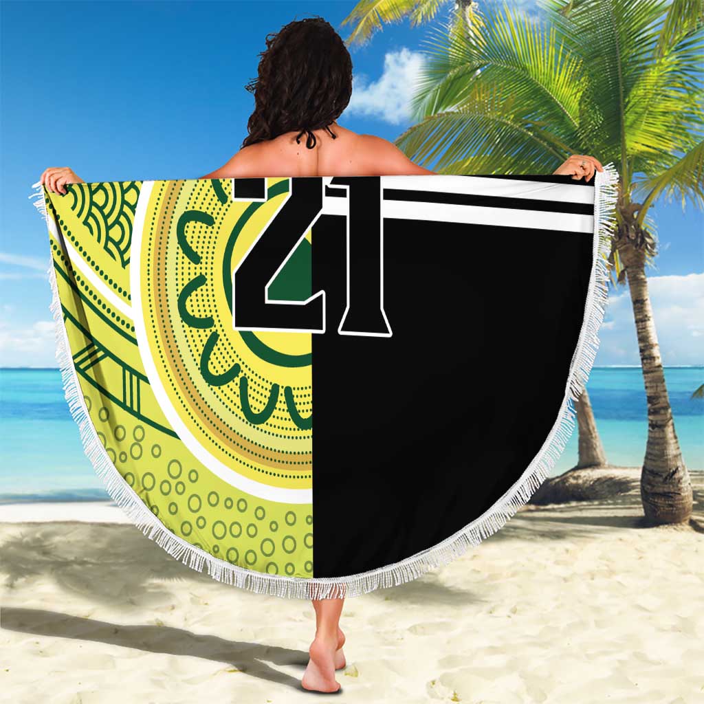 Custom Cricket AUNZ Spirit Beach Blanket Aussie New Zealand Retro Edition - Polynesian Pride