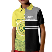Custom Cricket AUNZ Spirit Kid Polo Shirt Aussie New Zealand Retro Edition - Polynesian Pride