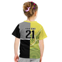 Custom Cricket AUNZ Spirit Kid T Shirt Aussie New Zealand Retro Edition - Polynesian Pride