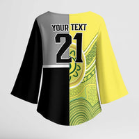 Custom Cricket AUNZ Spirit Kimono Sleeve Blouse Aussie New Zealand Retro Edition - Polynesian Pride