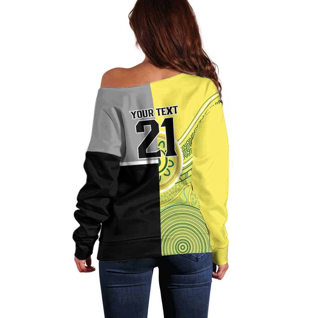 Custom Cricket AUNZ Spirit Off Shoulder Sweater Aussie New Zealand Retro Edition - Polynesian Pride