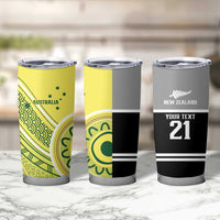 Custom Cricket AUNZ Spirit Tumbler Cup Aussie New Zealand Retro Edition - Polynesian Pride
