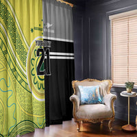Custom Cricket AUNZ Spirit Window Curtain Aussie New Zealand Retro Edition - Polynesian Pride