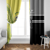 Custom Cricket AUNZ Spirit Window Curtain Aussie New Zealand Retro Edition - Polynesian Pride
