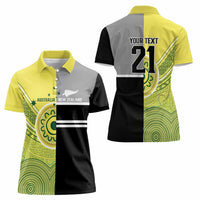 Custom Cricket AUNZ Spirit Women Polo Shirt Aussie New Zealand Retro Edition - Polynesian Pride