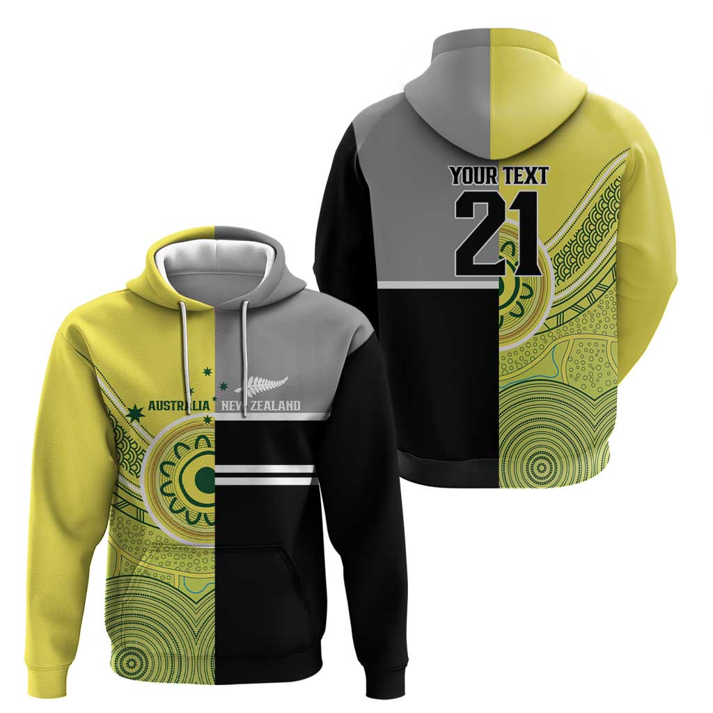 Custom Cricket AUNZ Spirit Zip Hoodie Aussie New Zealand Retro Edition - Polynesian Pride