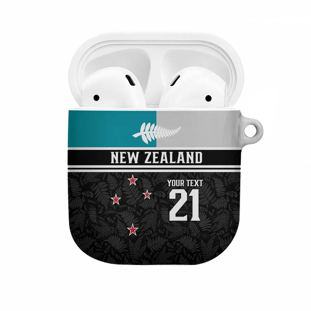 Custom NZ Cricket Pride AirPods Case Silver Fern Fan Supporter Apparel - Polynesian Pride