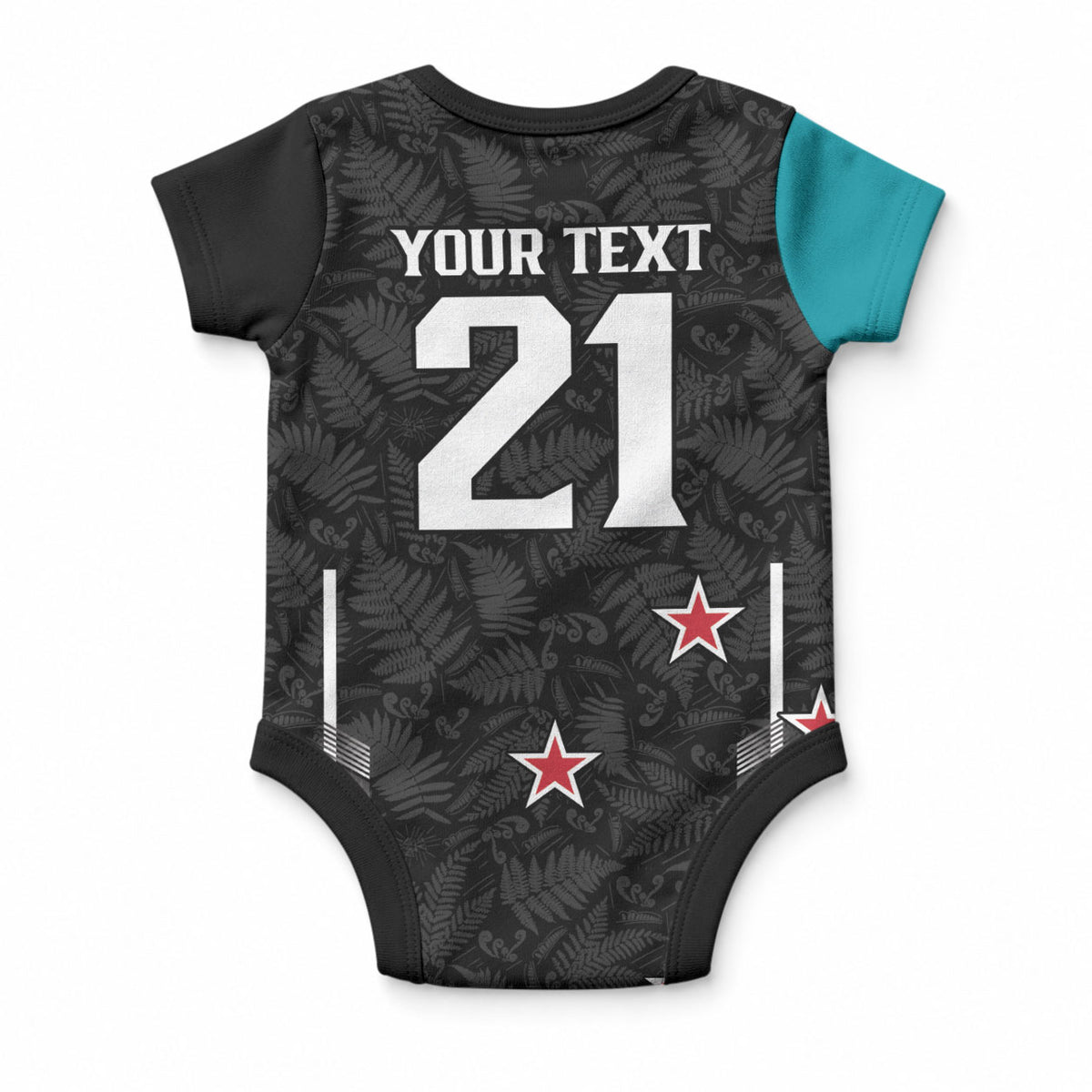 Custom NZ Cricket Pride Baby Onesie Silver Fern Fan Supporter Apparel LT9 - Polynesian Pride
