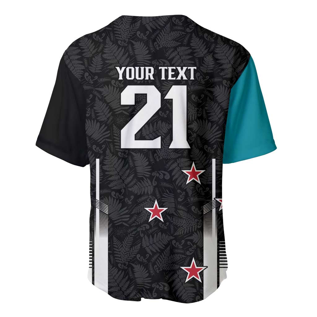 Custom NZ Cricket Pride Baseball Jersey Silver Fern Fan Supporter Apparel - Polynesian Pride