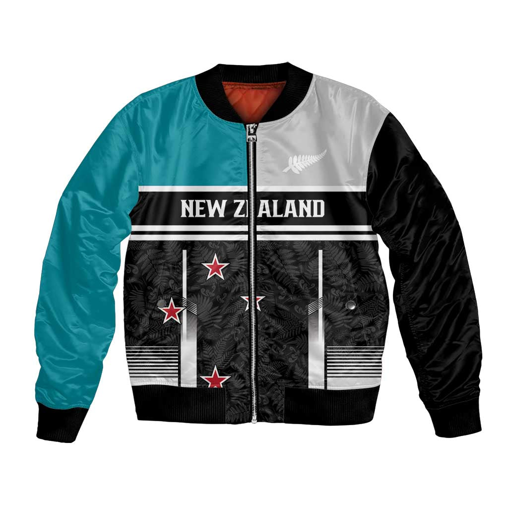 Custom NZ Cricket Pride Bomber Jacket Silver Fern Fan Supporter Apparel - Polynesian Pride
