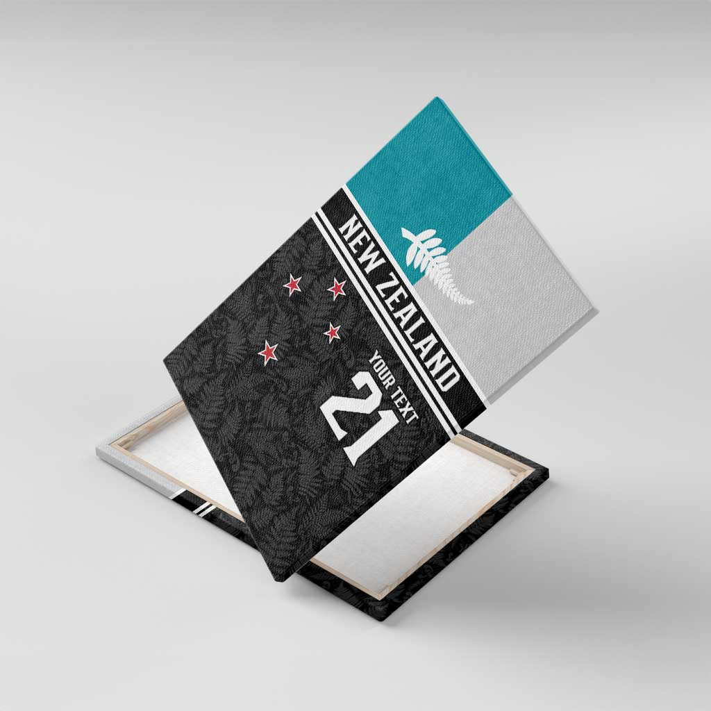 Custom NZ Cricket Pride Canvas Wall Art Silver Fern Fan Supporter Apparel - Polynesian Pride