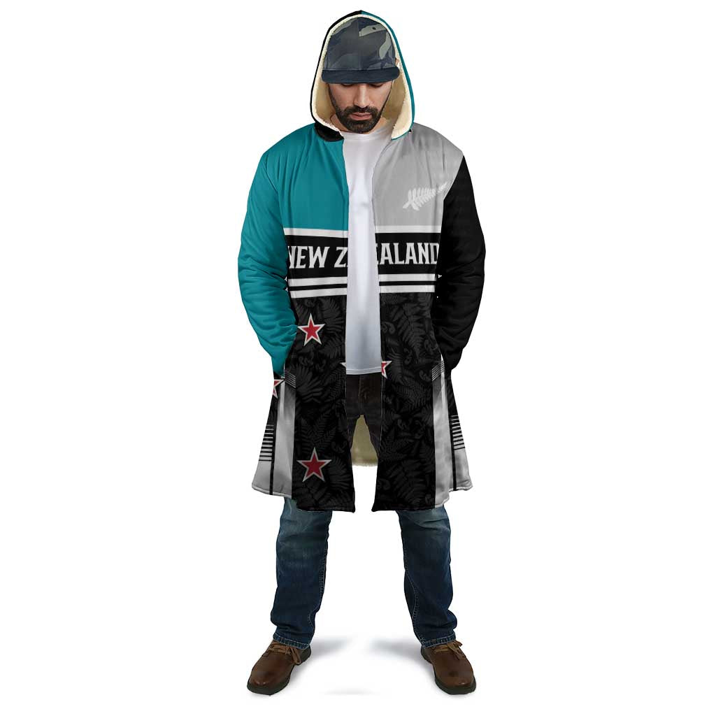 Custom NZ Cricket Pride Cloak Silver Fern Fan Supporter Apparel - Polynesian Pride