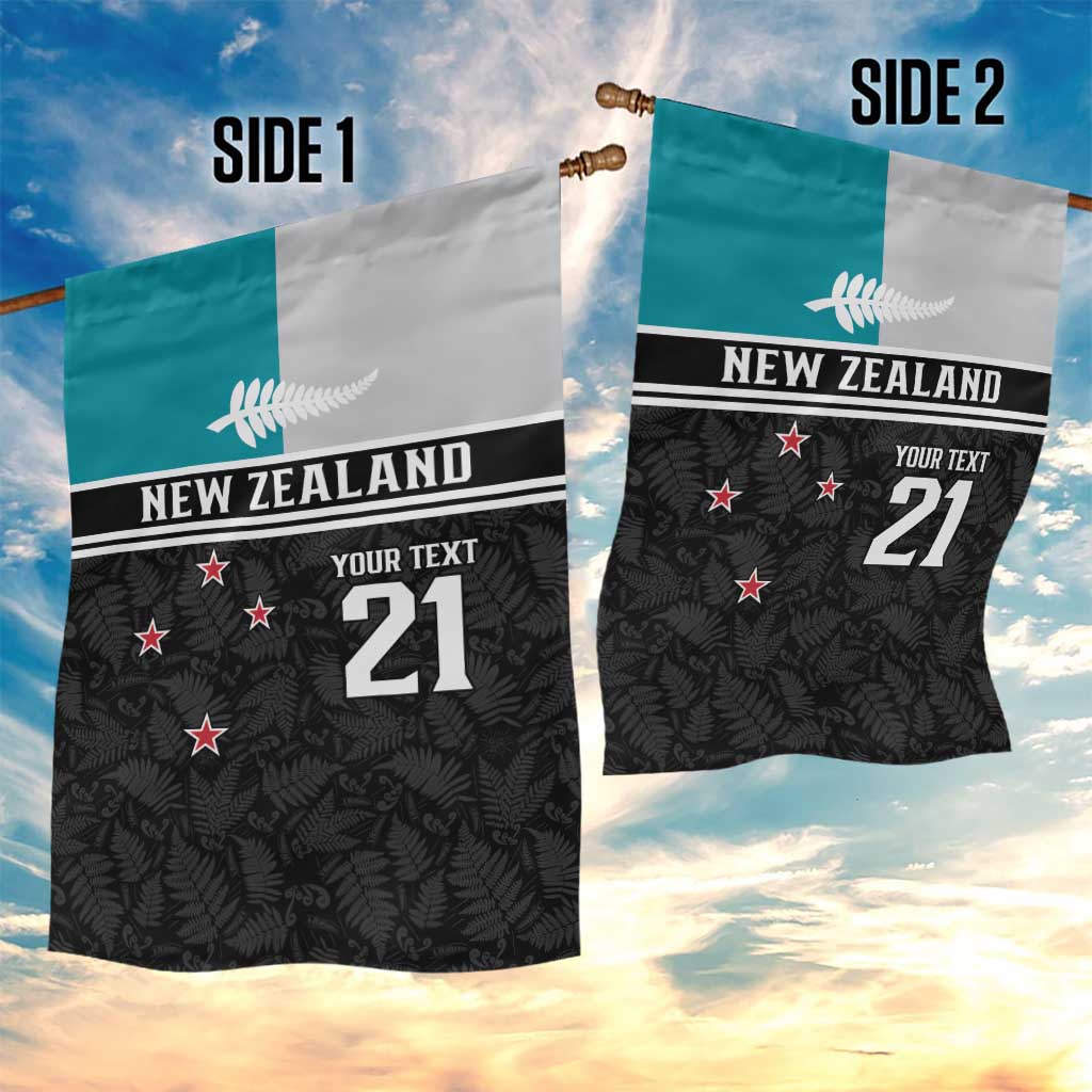 Custom NZ Cricket Pride Garden Flag Silver Fern Fan Supporter Apparel - Polynesian Pride