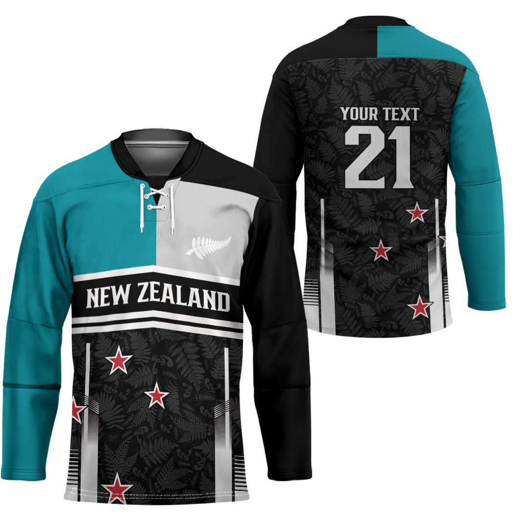Custom NZ Cricket Pride Hockey Jersey Silver Fern Fan Supporter Apparel - Polynesian Pride