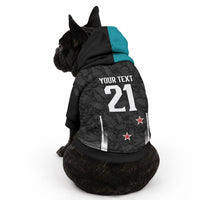 Custom NZ Cricket Pride Pet Hoodie Silver Fern Fan Supporter Apparel LT9 - Polynesian Pride