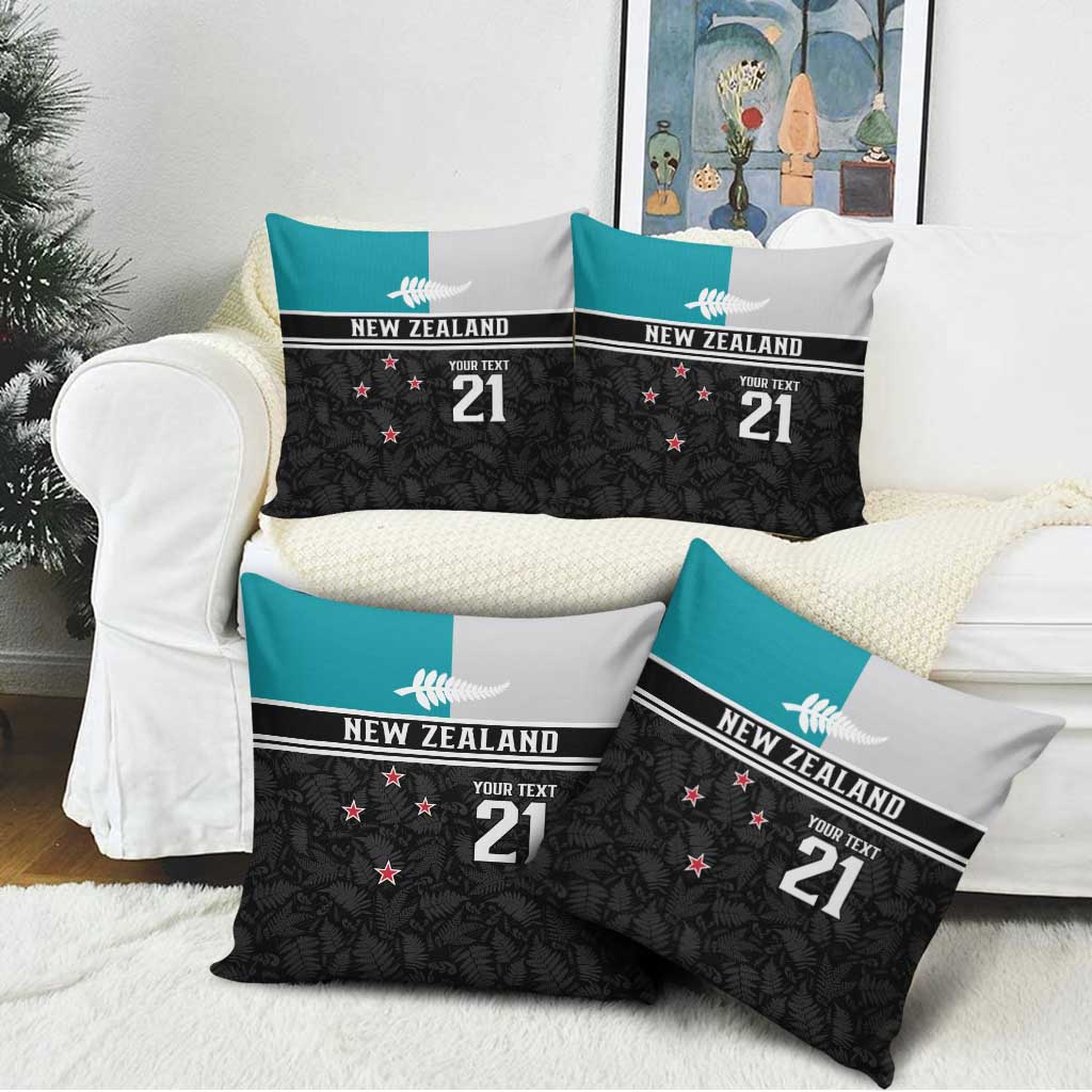 Custom NZ Cricket Pride Pillow Cover Silver Fern Fan Supporter Apparel - Polynesian Pride