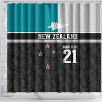 Custom NZ Cricket Pride Shower Curtain Silver Fern Fan Supporter Apparel - Polynesian Pride