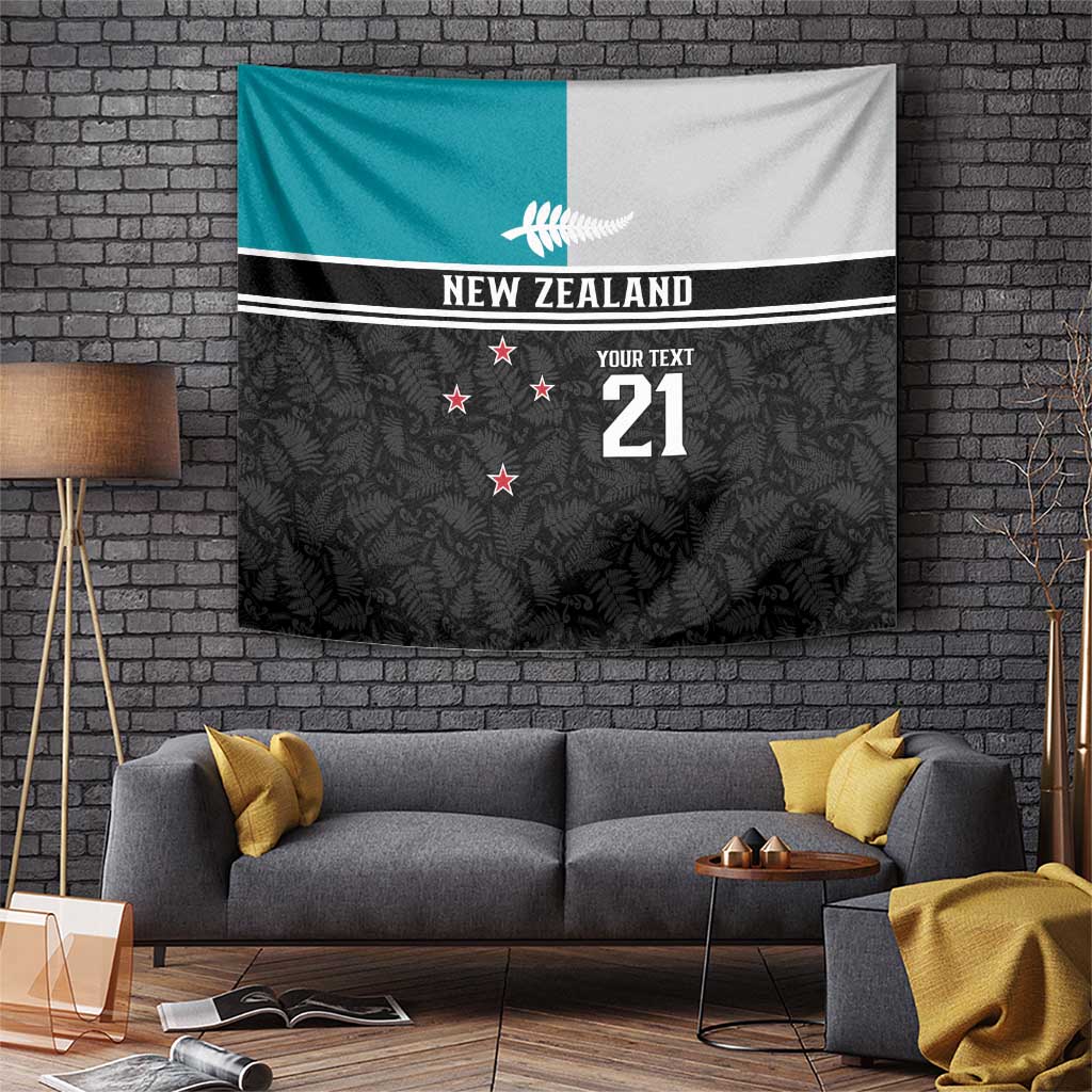 Custom NZ Cricket Pride Tapestry Silver Fern Fan Supporter Apparel - Polynesian Pride