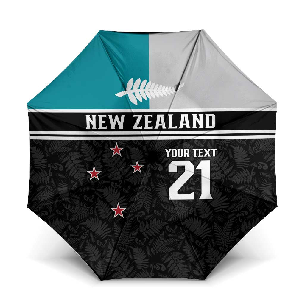 Custom NZ Cricket Pride Umbrella Silver Fern Fan Supporter Apparel - Polynesian Pride