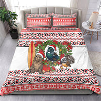 New Zealand Animal Christmas Bedding Set Maori Inspired Kowhaiwhai Patterns LT9 - Polynesian Pride