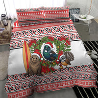 New Zealand Animal Christmas Bedding Set Maori Inspired Kowhaiwhai Patterns LT9 - Polynesian Pride