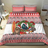 New Zealand Animal Christmas Bedding Set Maori Inspired Kowhaiwhai Patterns LT9 - Polynesian Pride