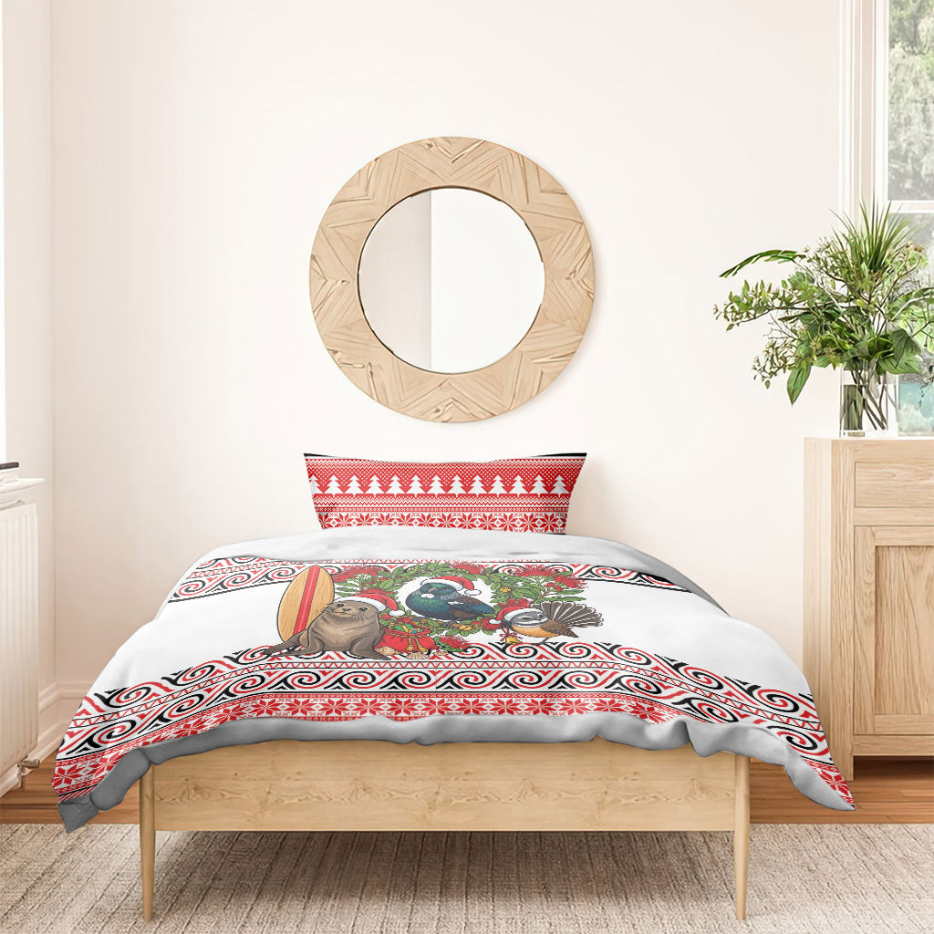 New Zealand Animal Christmas Bedding Set Maori Inspired Kowhaiwhai Patterns LT9 - Polynesian Pride