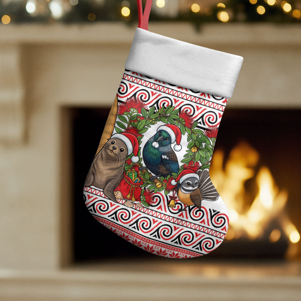 New Zealand Animal Christmas Stocking Maori Inspired Kowhaiwhai Patterns LT9 Set of 2 Red - Polynesian Pride