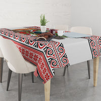 New Zealand Animal Christmas Tablecloth Maori Inspired Kowhaiwhai Patterns LT9 - Polynesian Pride