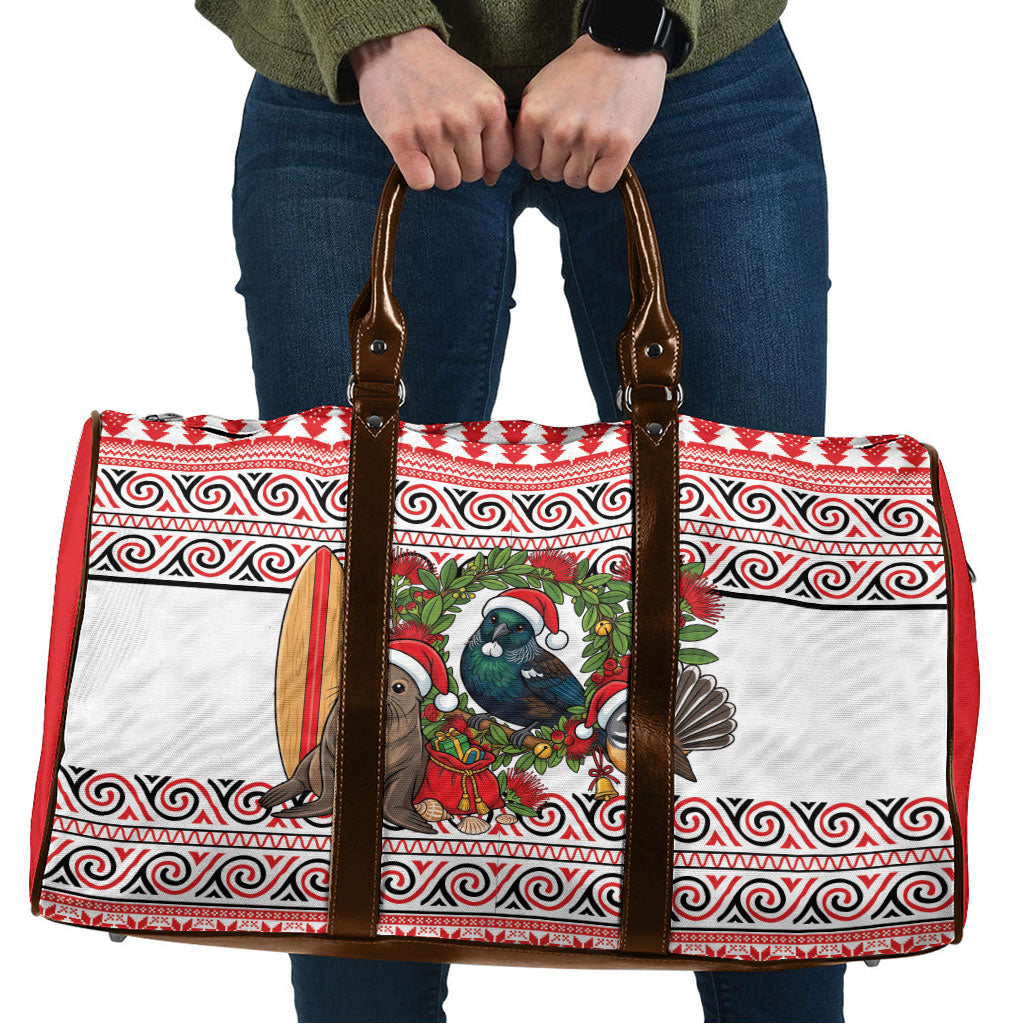 New Zealand Animal Christmas Travel Bag Maori Inspired Kowhaiwhai Patterns LT9 Red - Polynesian Pride