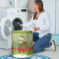 New Zealand Kakapo Christmas Laundry Basket Maori Inspired Knitted Patterns LT9 - Polynesian Pride