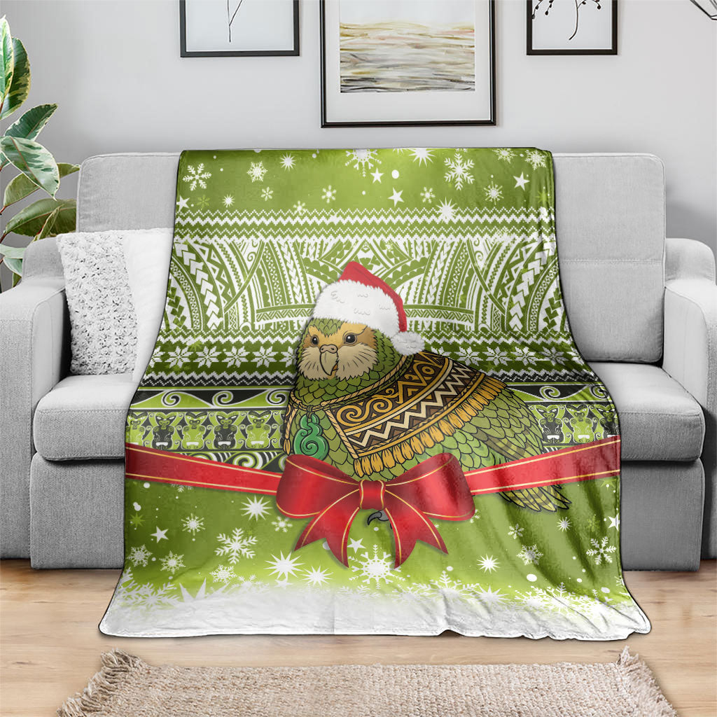 New Zealand Kakapo Christmas Blanket Maori Inspired Knitted Patterns LT9 - Polynesian Pride