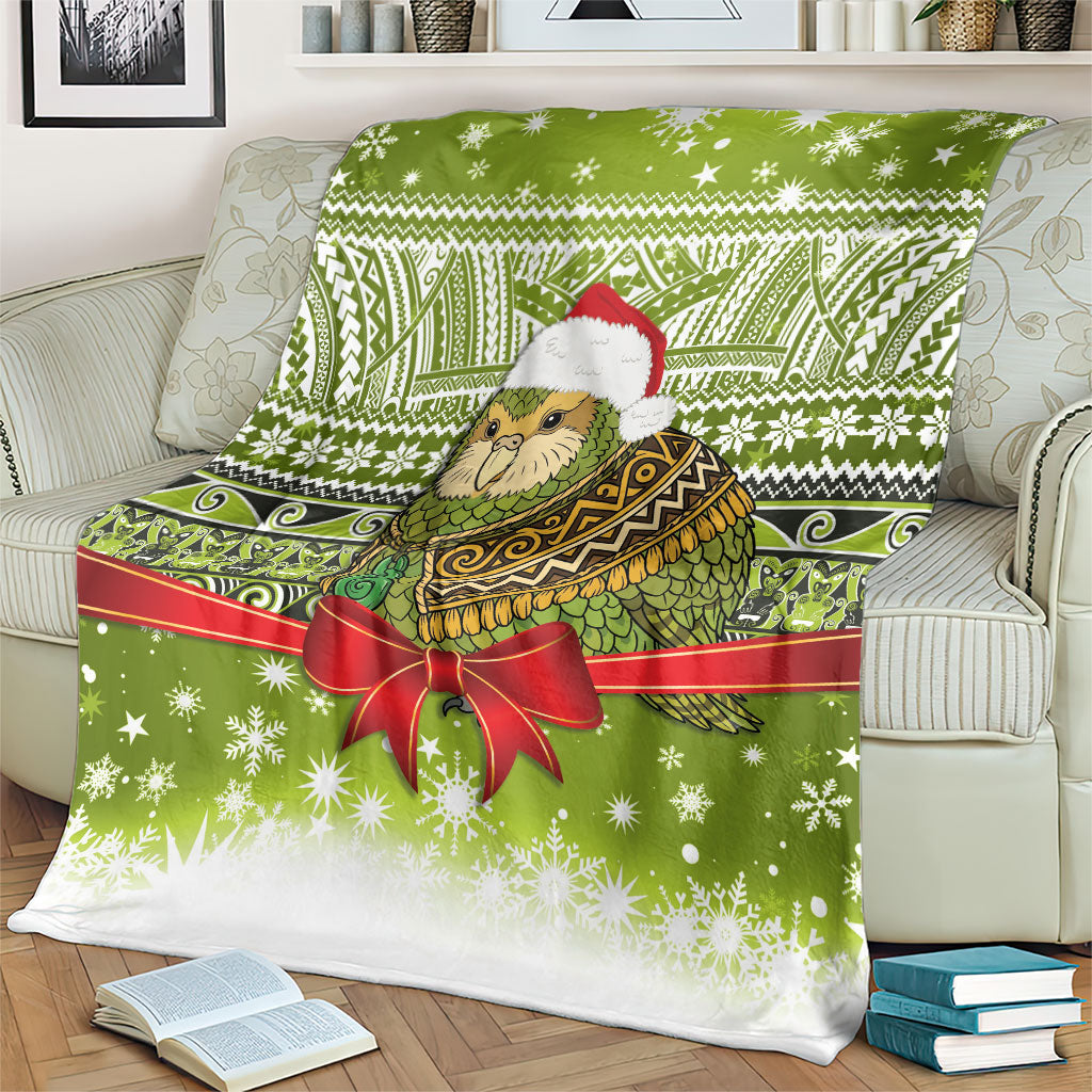 New Zealand Kakapo Christmas Blanket Maori Inspired Knitted Patterns LT9 - Polynesian Pride