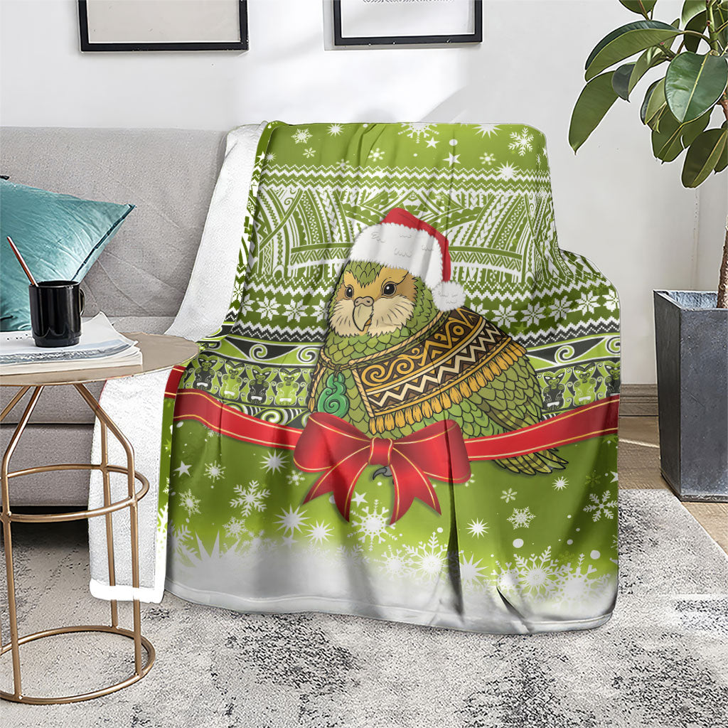 New Zealand Kakapo Christmas Blanket Maori Inspired Knitted Patterns LT9 - Polynesian Pride