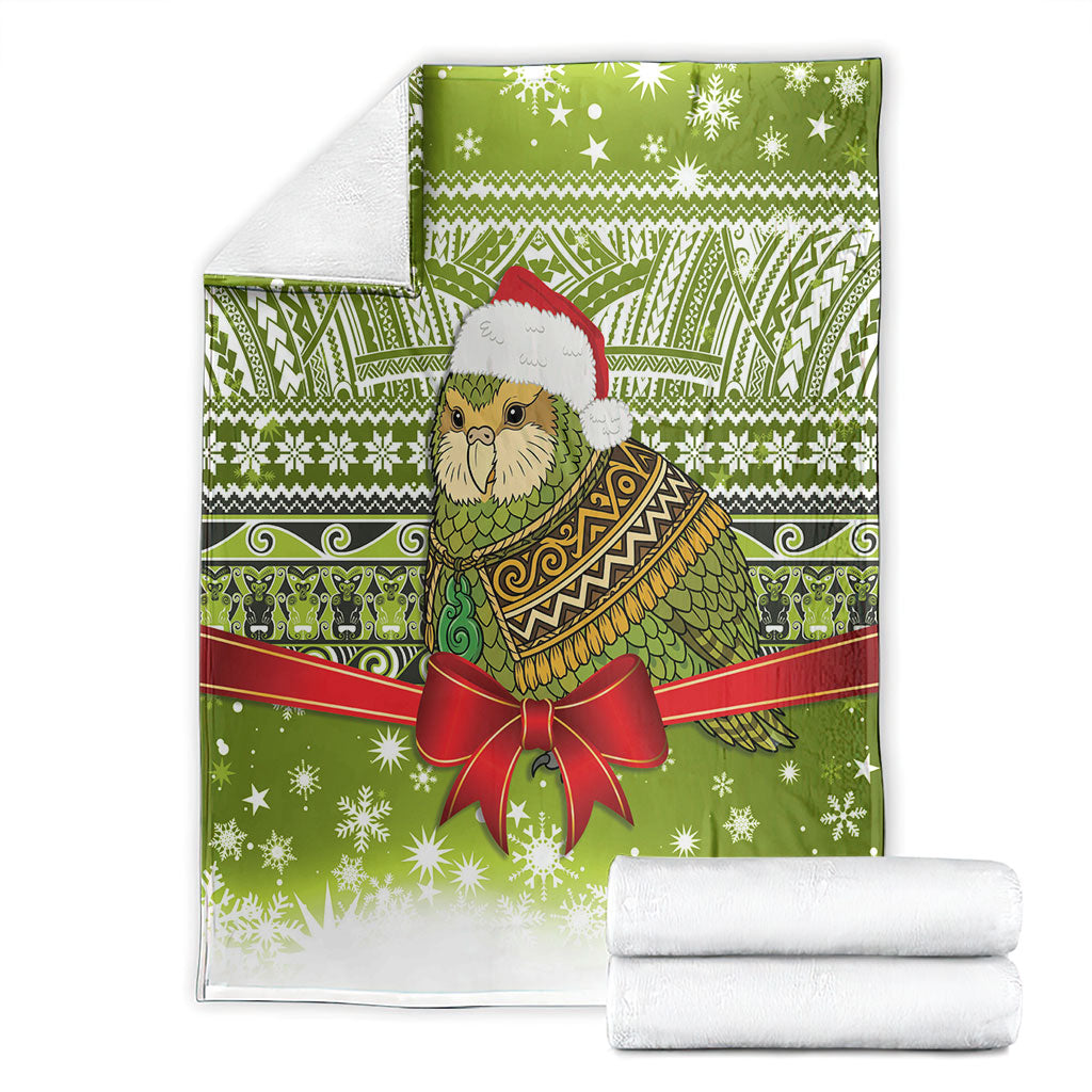 New Zealand Kakapo Christmas Blanket Maori Inspired Knitted Patterns LT9 - Polynesian Pride