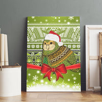 New Zealand Kakapo Christmas Canvas Wall Art Maori Inspired Knitted Patterns LT9 - Polynesian Pride