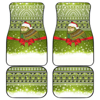 New Zealand Kakapo Christmas Car Mats Maori Inspired Knitted Patterns LT9 - Polynesian Pride