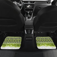 New Zealand Kakapo Christmas Car Mats Maori Inspired Knitted Patterns LT9 Set 2pcs - Back Green - Polynesian Pride